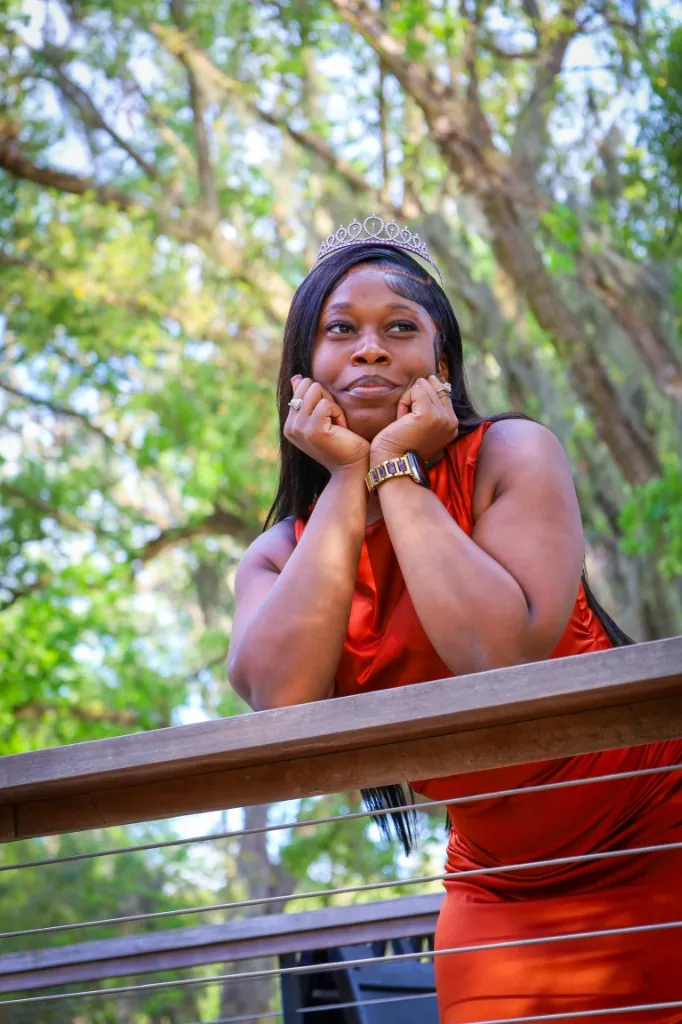 Birthday portrait on a boardwalk at Bonnet Springs Park, Lakeland — fine art photography by Cute Company Photography in Plant City & Tampa, FL